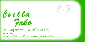 csilla fako business card